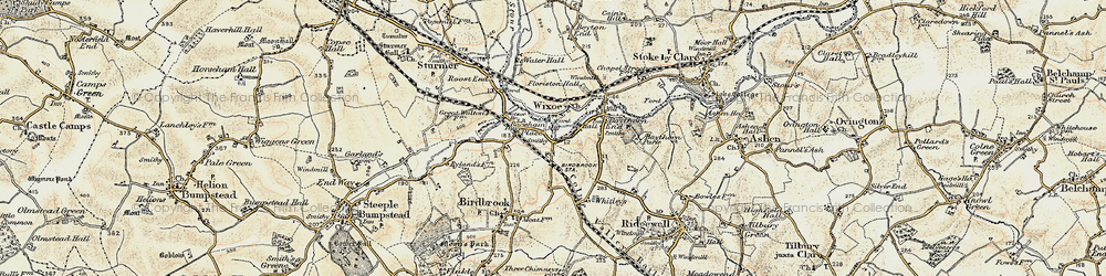 Old map of Wixoe in 1898-1901
