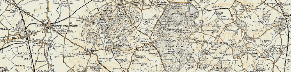 Old map of Woburn in 1898-1899