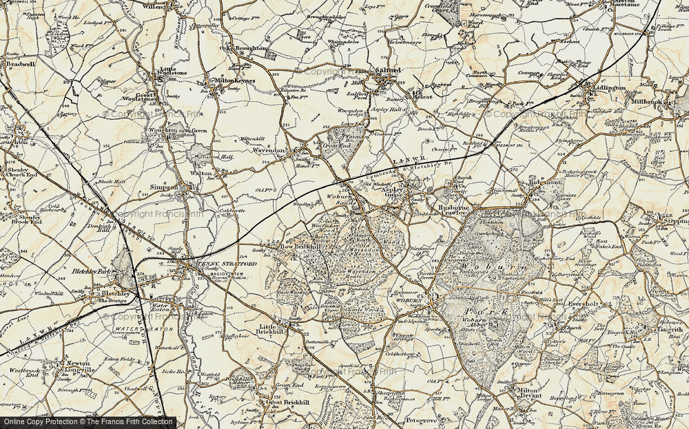 Old Map of Woburn Sands, 1898-1901 in 1898-1901