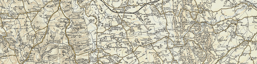 Old map of Wofferwood Common in 1899-1901