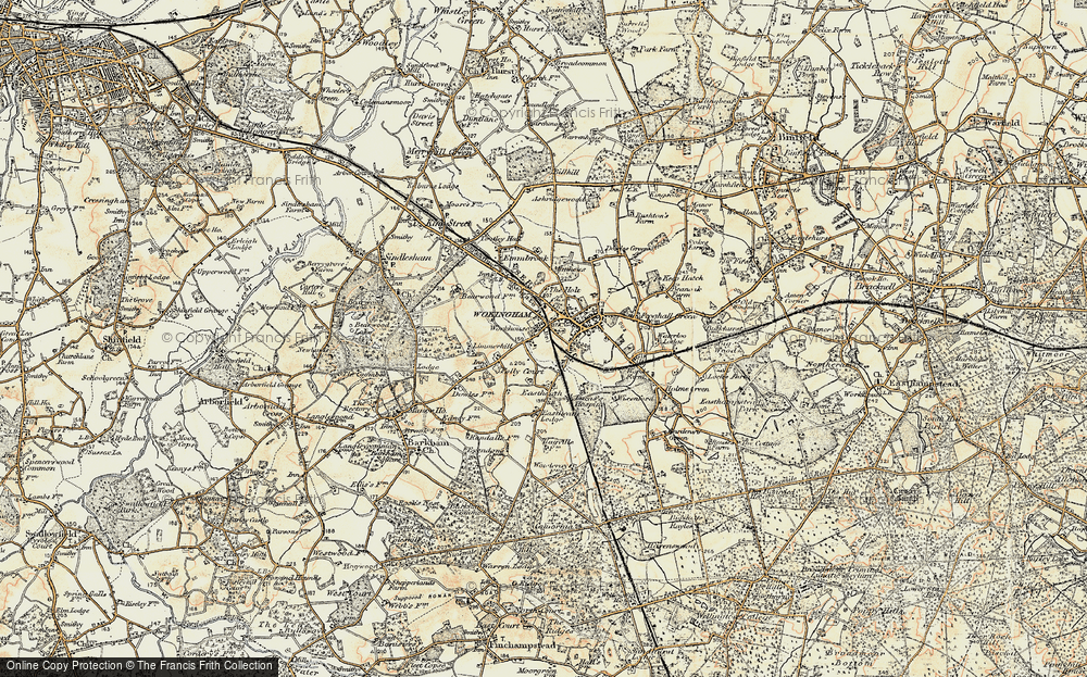 Old Map of Wokingham, 1897-1909 in 1897-1909