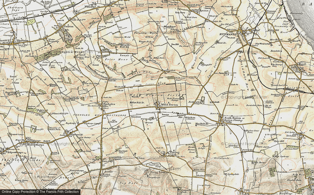 Old Map of Historic Map covering Wold Newton Grange in 1903-1904