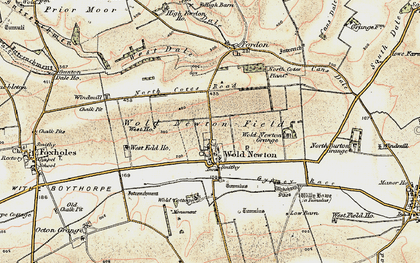 Old map of Wold Newton Field in 1903-1904