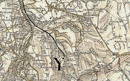 Old map of Woldingham Garden Village in 1897-1902