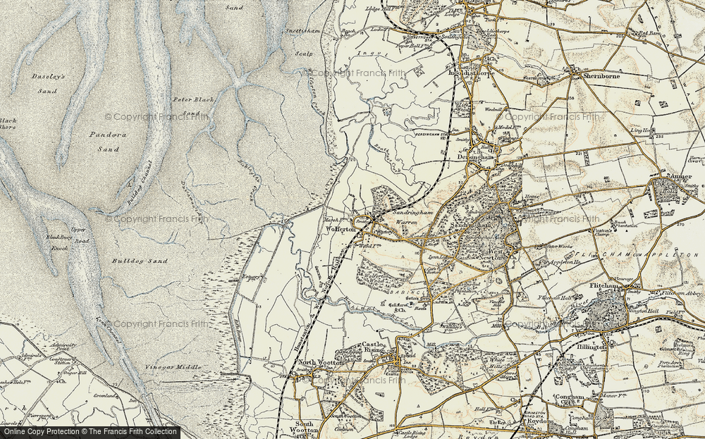 Old Map of Wolferton, 1901-1902 in 1901-1902