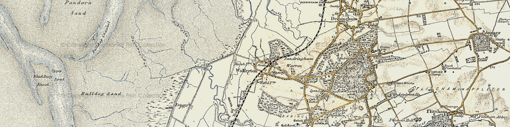 Old map of Wolferton in 1901-1902
