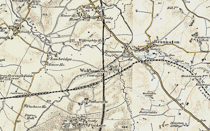 Old map of Wolfhampcote in 1898-1901