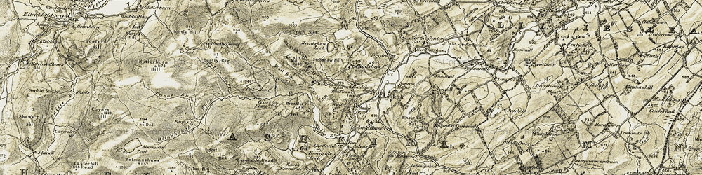 Old map of Woll in 1901-1904