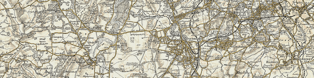 Old map of Wollaston in 1901-1902