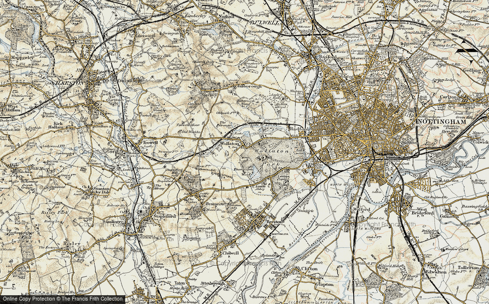 Old Map of Wollaton, 1902-1903 in 1902-1903