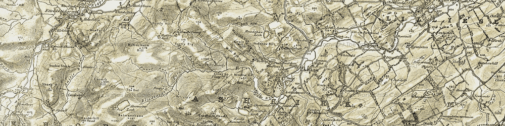 Old map of Wollrig in 1901-1904