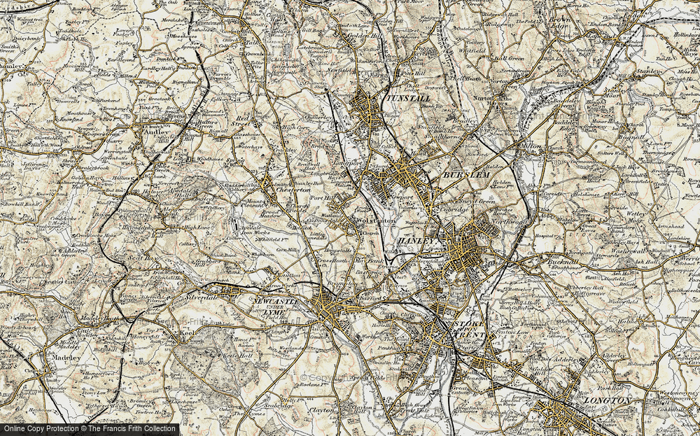 Old Map of Wolstanton, 1902 in 1902