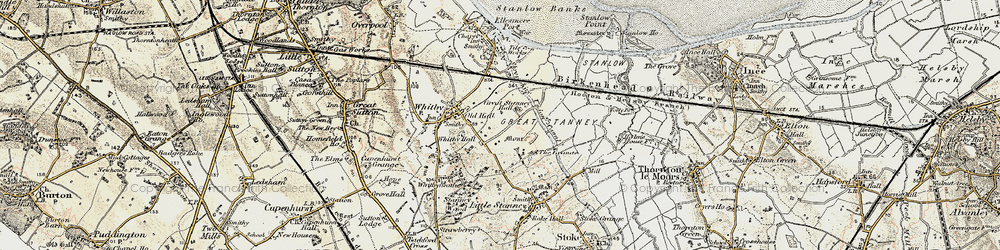 Old map of Wolverham in 1902-1903