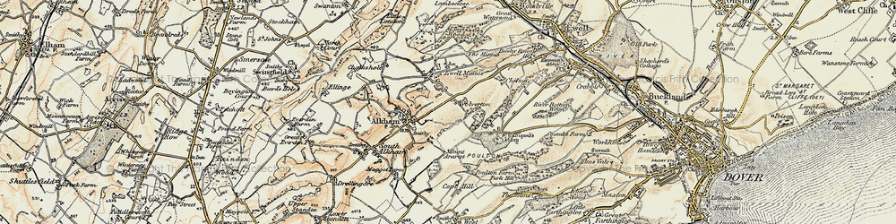 Old map of Wolverton in 1898-1899