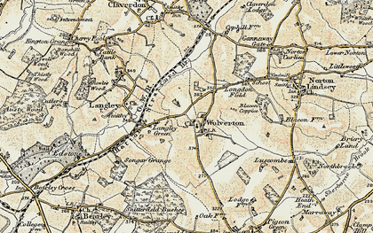 Old map of Wolverton in 1899-1902