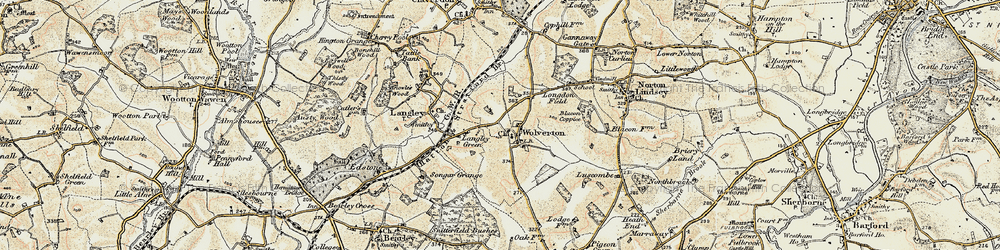 Old map of Wolverton in 1899-1902