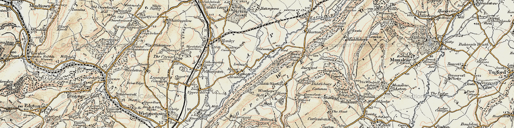 Old map of Wolverton in 1902-1903