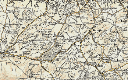 Old map of Wolverton Common in 1897-1900