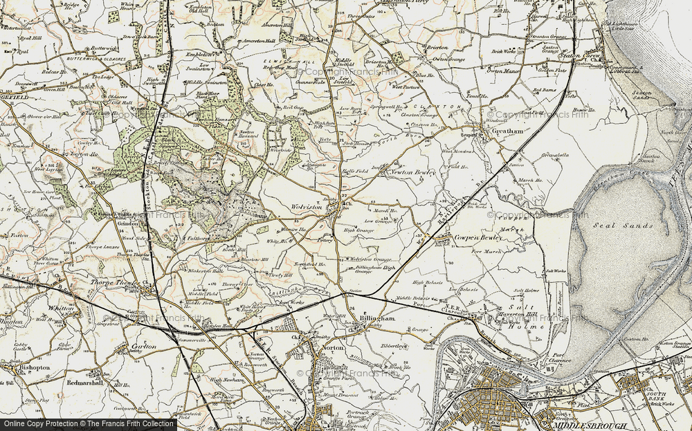 Old Map of Wolviston, 1903-1904 in 1903-1904