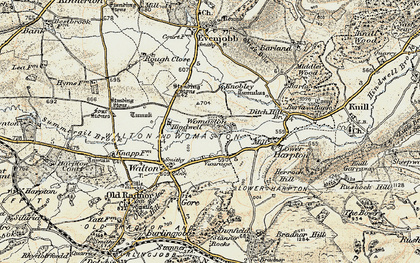 Old map of Womaston in 1900-1903