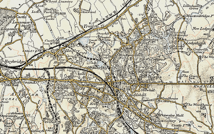 Old map of Wombridge in 1902