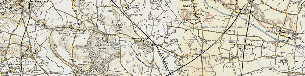 Old map of Womersley in 1903