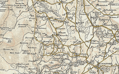 Old map of Wonson in 1899-1900