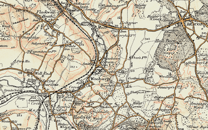 Old map of Wooburn Green in 1897-1898