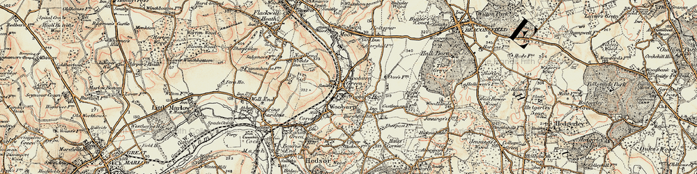 Old map of Wooburn Green in 1897-1898