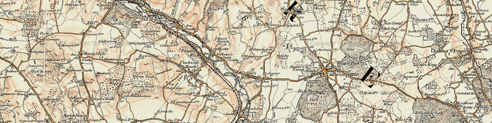 Old map of Wooburn Moor in 1897-1898