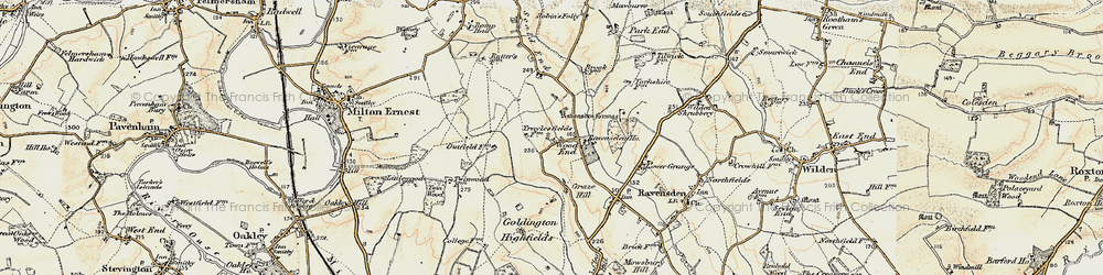 Old map of Wood End in 1898-1901