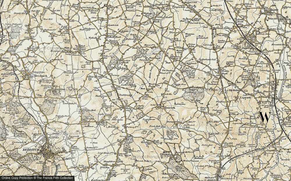 Old Map of Wood End, 1901-1902 in 1901-1902