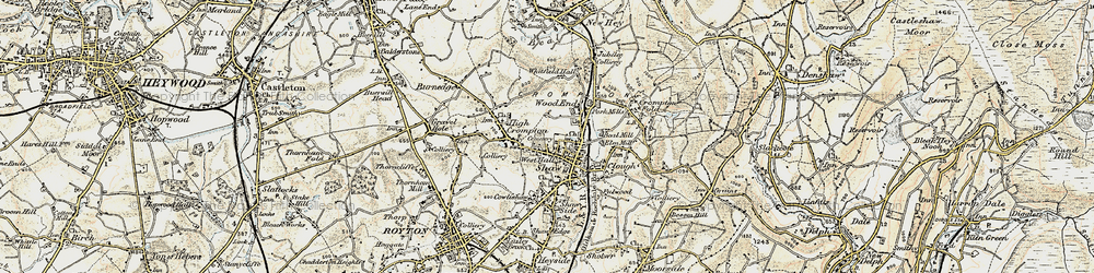Old map of Wood End in 1903