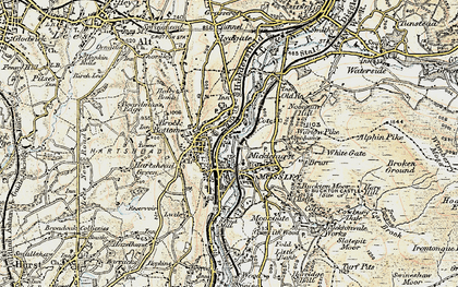 Old map of Wood End in 1903