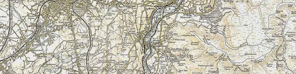 Old map of Wood End in 1903