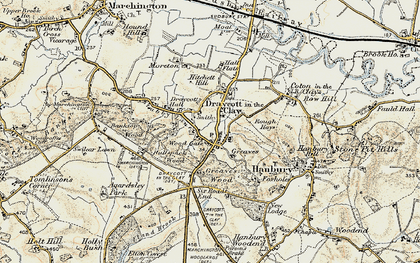 Old map of Wood Gate in 1902