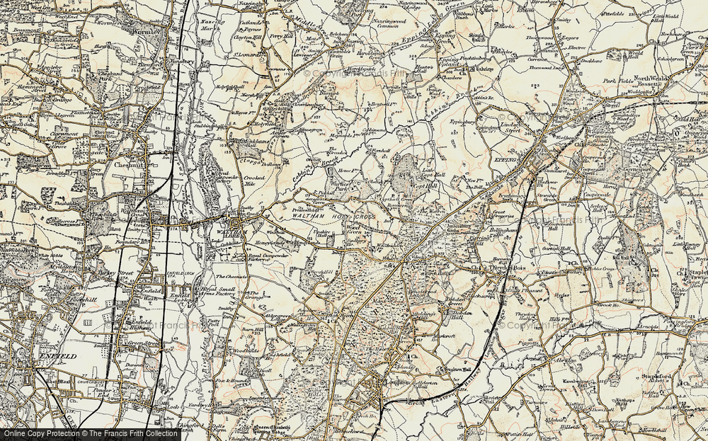 Old Map of Wood Green, 1897-1898 in 1897-1898