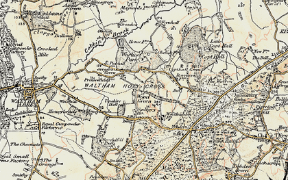 Old map of Wood Green in 1897-1898