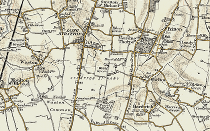Old map of Wood Green in 1901-1902