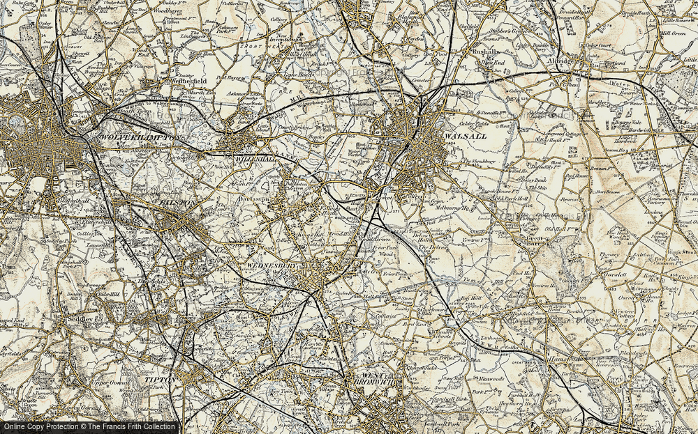 Old Map of Wood Green, 1902 in 1902