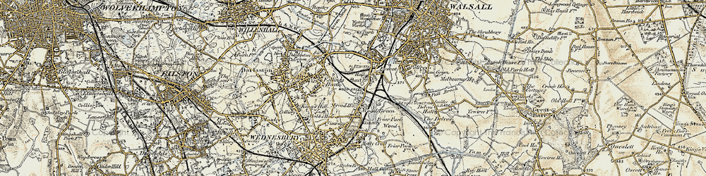 Old map of Wood Green in 1902