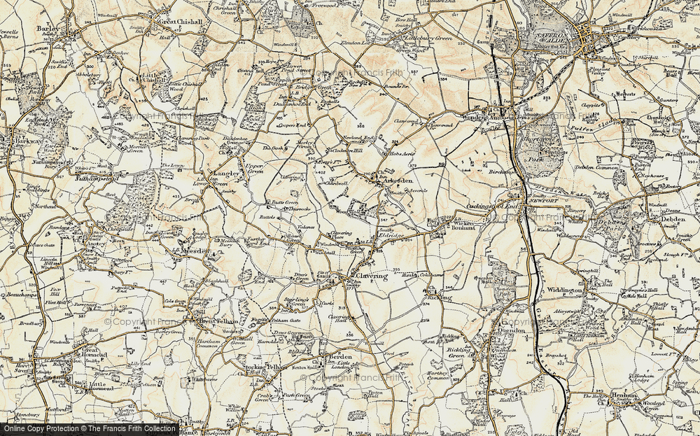 Old Map of Wood Hall, 1898-1899 in 1898-1899