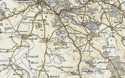 Old map of Lee Wood in 1902