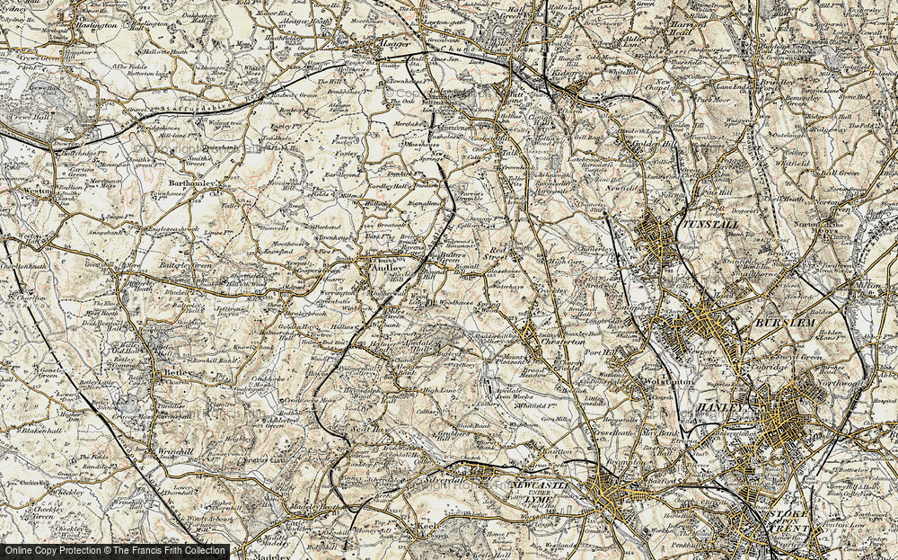 Old Map of Wood Lane, 1902 in 1902