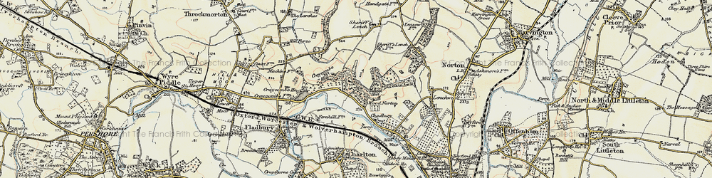 Old map of Wood Norton in 1899-1901