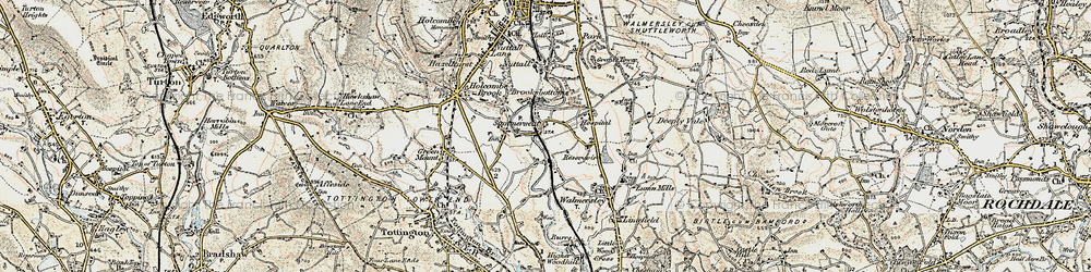 Old map of Wood Road in 1903