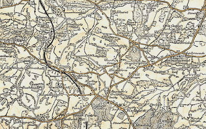 Old map of Wood's Green in 1898