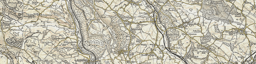 Old map of Wood Seats in 1903