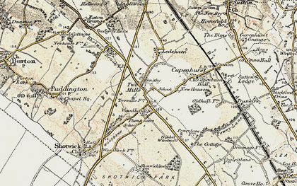 Old map of Woodbank in 1902-1903