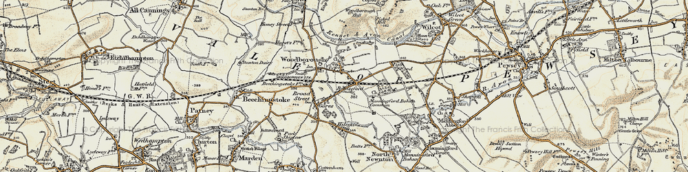 Old map of Woodborough in 1897-1899